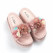 Розови дамски чехли с цветя it050619-31 3