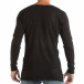 Черна удължена мъжка блуза от плетена материя  it240818-124 3