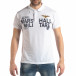Бяла тениска с яка Marshall Militare it210319-86 2