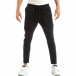 Еластичен мъжки черен панталон с големи джобове it240818-64 3