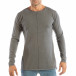 Сива мъжка блуза от плетена материя с ципове it240818-125 2