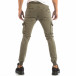 Сиво-зелен Slim Cargo панталон с ластичен колан и маншети it240818-25 5