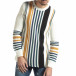 Мъжки колоритен раиран пуловер с бяло it051218-58 2