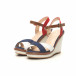 Дамски сандали в синьо, бяло и червено it050619-36 3