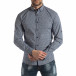 Slim fit мъжка риза с флорален десен в синьо it210319-92 2