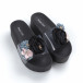 Дамски черни чехли с прозрачна ивица it050619-71 3