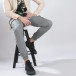 Сив карго панталон с трикотажни маншети it210319-19 2
