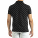 Мъжки черен polo shirt Clover мотив it120619-36 3