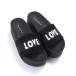 Дамски черни чехли Love на платформа  it050619-55 3
