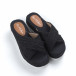 Плетени дамски чехли в черно it050619-49 3