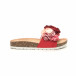 Червени дамски чехли флорален дизайн it050619-62 2