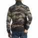 Мъжки пуловер с голяма яка кафяв камуфлаж it051218-52 3