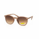 Опушени слънчеви очила дървесна рамка бежова it030519-47 2