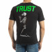 Черна мъжка тениска Pray Trust it120619-40 3