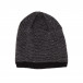Мъжка сиво-черна шапка двойна плетка il161220-9 3