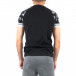Мъжка черна тениска с лого и реглан ръкав gr250322-2 3