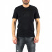Мъжка черна тениска гумиран принт tr250322-71 2