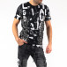 Мъжка черна тениска графичен дизайн tr250322-45 4