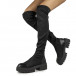 Дамски черни чизми от текстил и кожа it161121-4 4