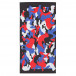Черна плажна кърпа с разноцветни силуети на кучета tsf120416-6 2