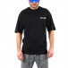 Oversize мъжка черна тениска Back print tr250322-82 2