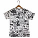 Мъжка черно-бяла тениска с комикси it200421-9 2
