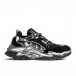 Chunky black & metallic мъжки маратонки gr040222-10 2