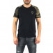 Мъжка черна тениска ръкав камуфлаж tr250322-41 2