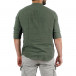 Ленена мъжка риза Rustic цвят милитъри it120422-1 3