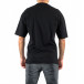 Oversize мъжка черна тениска с джоб tr250322-88 4