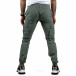 Мъжки сиво-зелен карго панталон с ластик на кръста 8154 tr160123-1 3