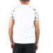Мъжка бяла тениска с лого и реглан ръкав gr250322-1 4