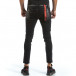 Slim fit мъжки черни дънки с износен ефект gr070921-17 3
