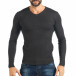 Мъжки сив пуловер изчистен модел it301017-57 2
