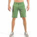 Мъжки зелени къси панталони с италиански джобове it260318-135 2