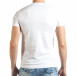 Мъжка бяла тениска с надпис отпред il140416-36 3