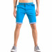 Мъжки светло син  къс панталон с плетен колан ca050416-56 2