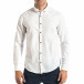 Мъжка бяла риза изчистен модел с монограм tsf270917-1 2