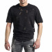 Мъжка черна тениска с прозрачни петна tr270221-49 2
