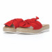 Червени дамски чехли с панделка it230418-7 3