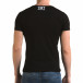 Мъжка черна тениска със златист надпис il120216-61 3
