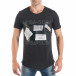 Мъжка черна тениска с ефектни апликации tsf250518-61 3