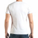 Мъжка бяла тениска с декоративни дупки звезди il140416-57 3