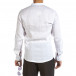 Мъжка бяла ленена риза с яка столче it240621-27 3