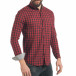 Мъжка тъмно червена риза на каре tsf220218-5 3