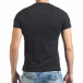 Мъжка черна тениска със сив принт и надпис il140416-23 3
