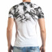 Бяла мъжка тениска с принт на раменете tsf140416-73 3