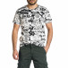 Мъжка черно-бяла тениска с комикси it200421-9 3