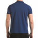 Мъжка тъмно синя тениска с яка с надпис Franklin NYC Athletic il170216-33 3