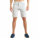 Мъжки бели къси панталони с италиански джобове it140317-147 2